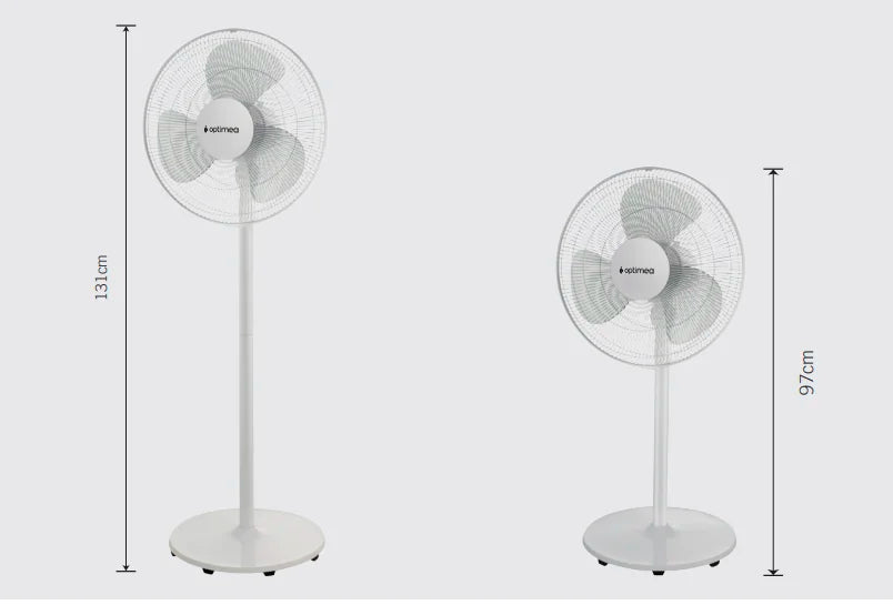 Ventilador de pie, diámetro 40cm, negro, OVP-AR40N